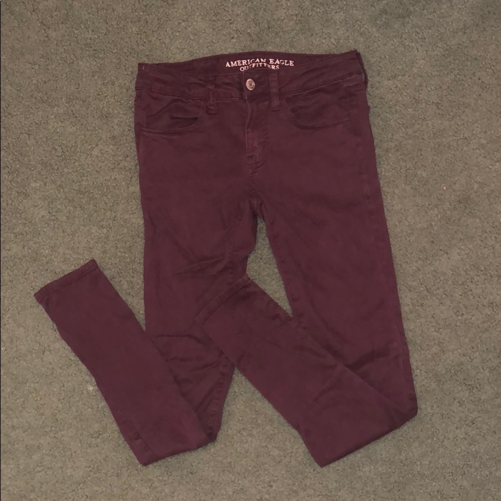 Dark purple jeans